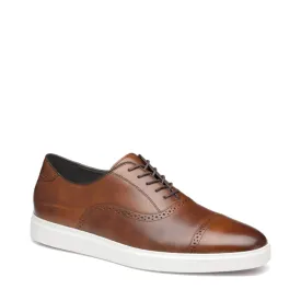 Johnston & Murphy Men's Brody Cap Toe in Brown Hand-Stained Leather