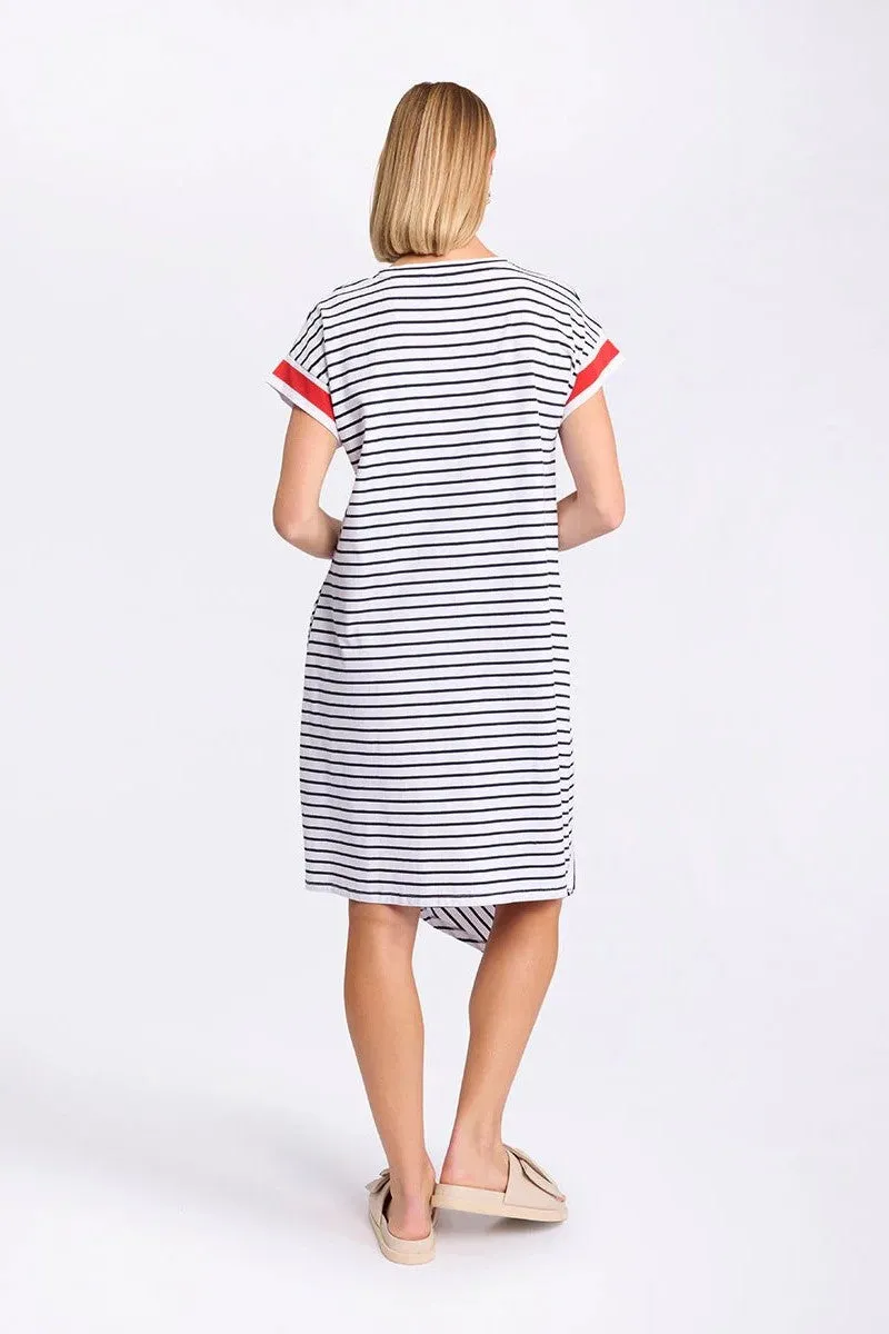 Marco Polo - YTMS590303 Spliced Stripe Dress