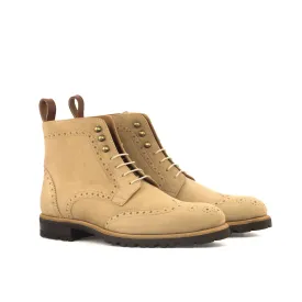 Mayas Ladies Military Brogue Boots