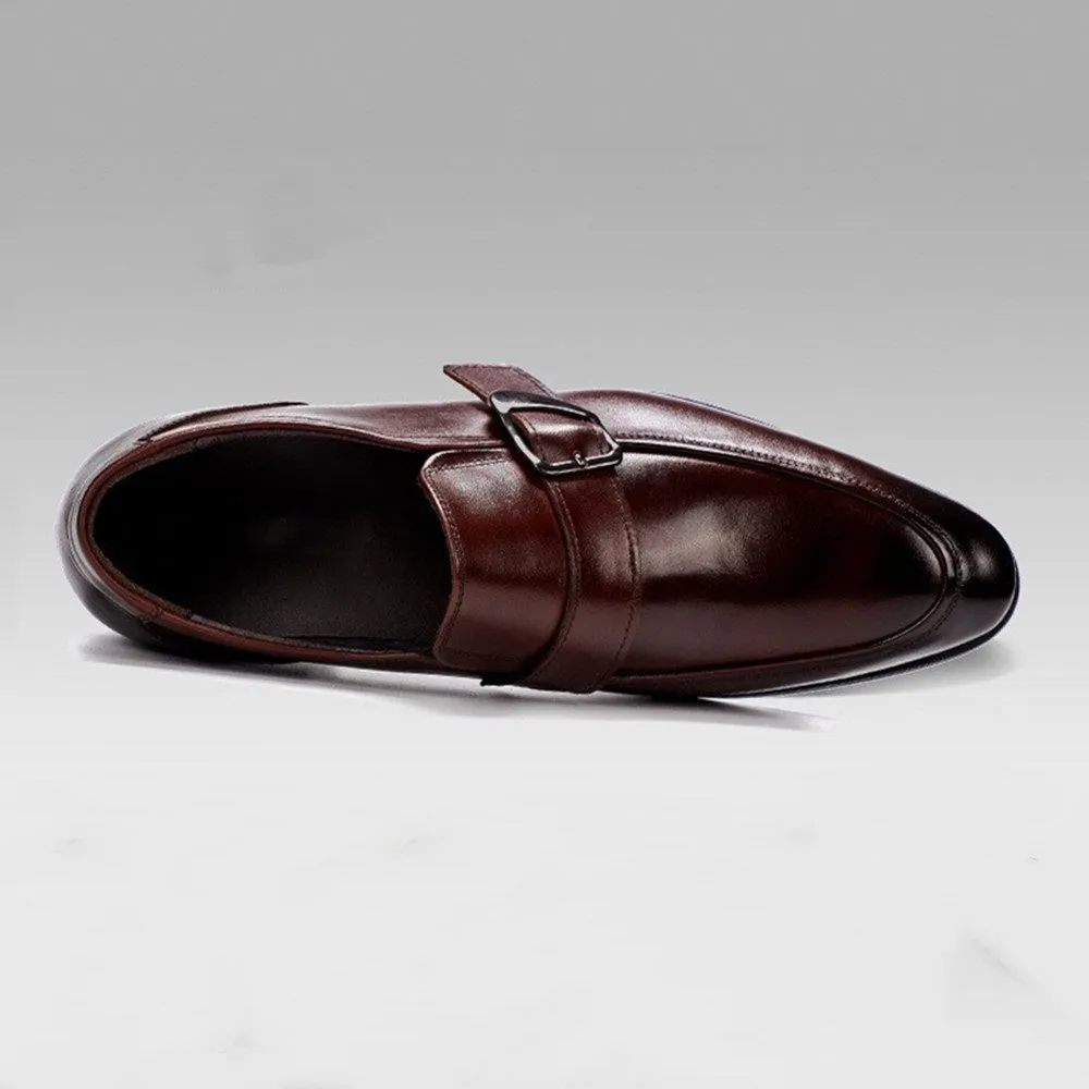 Men Black Monk Strap Shoes