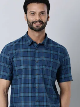 Men Checked Half Sleeve Cotton Shirt