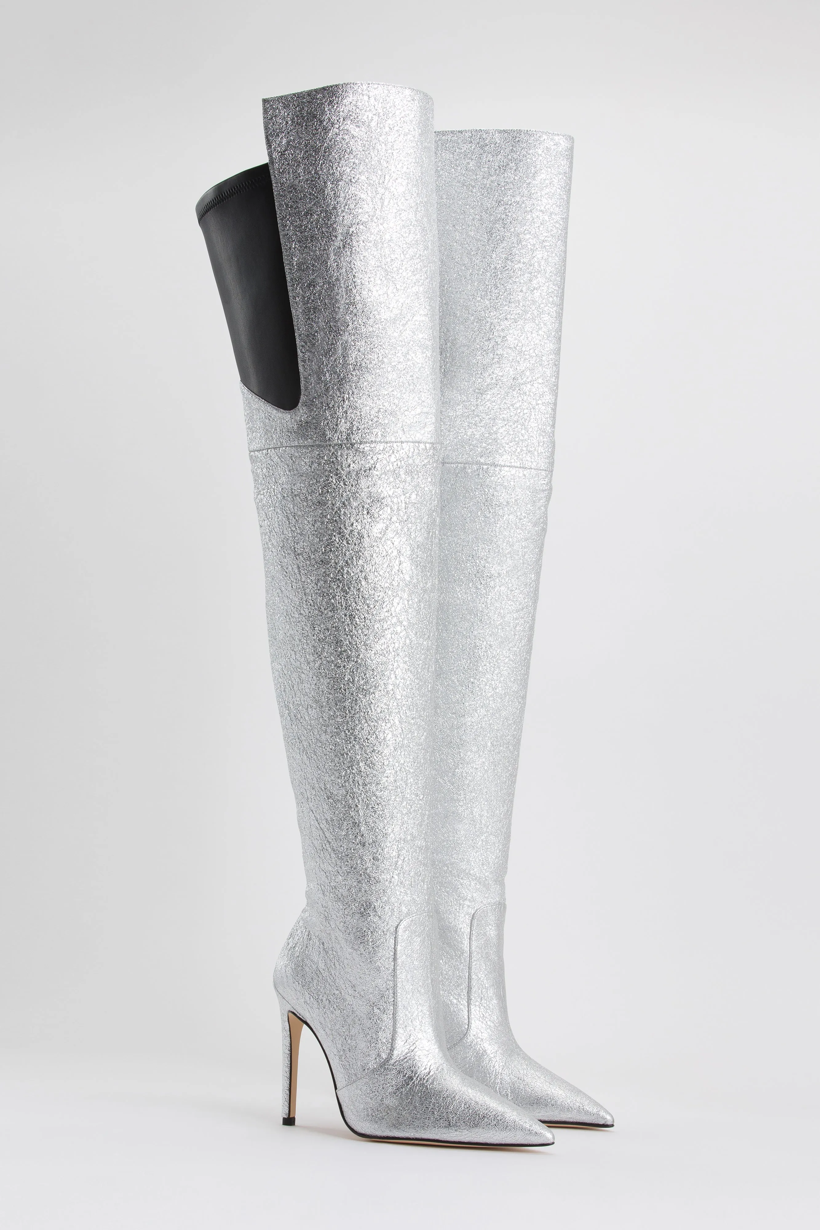 OTK SLOUCH BOOT | SILVER CRACKLE002