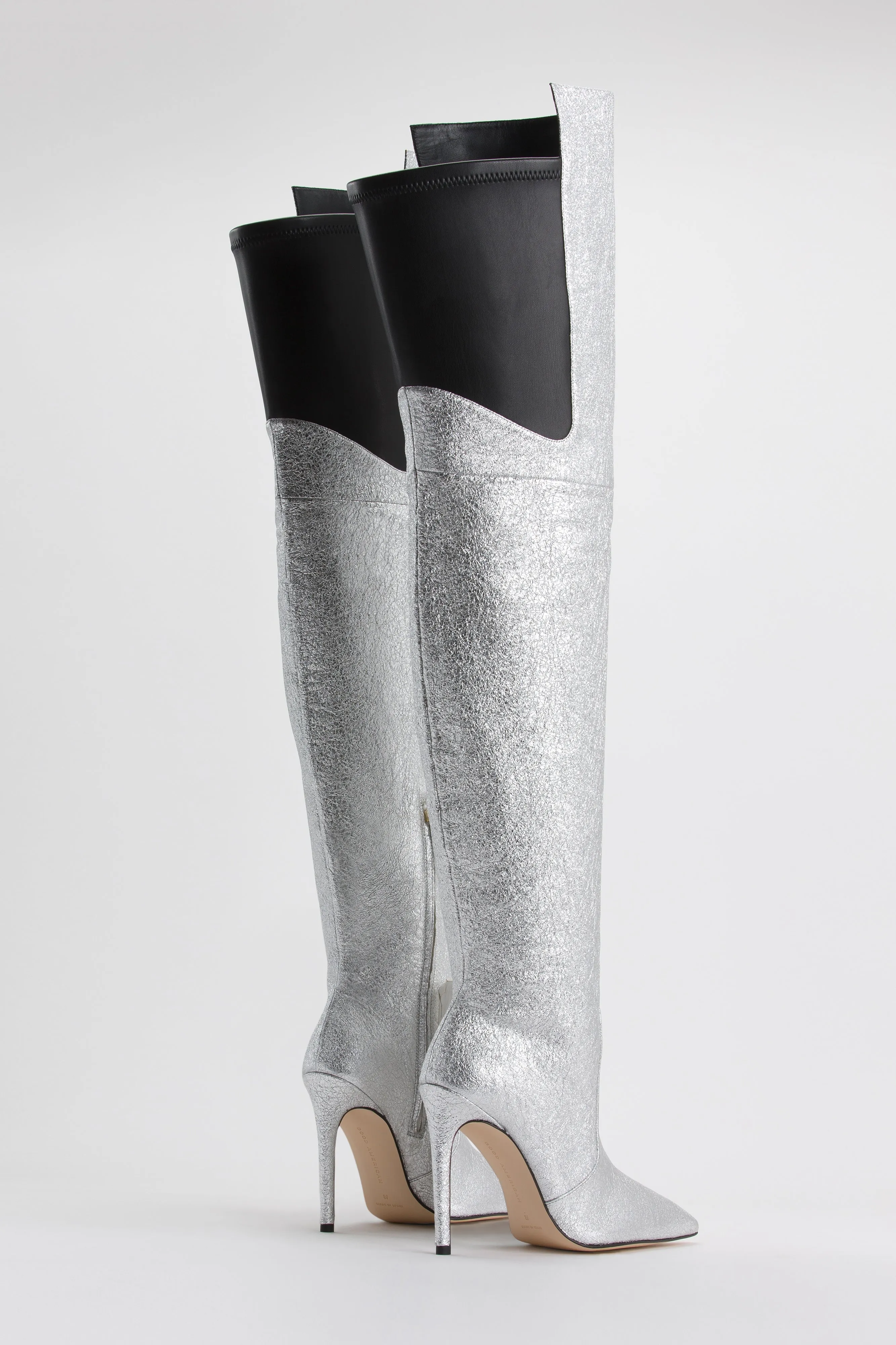 OTK SLOUCH BOOT | SILVER CRACKLE002