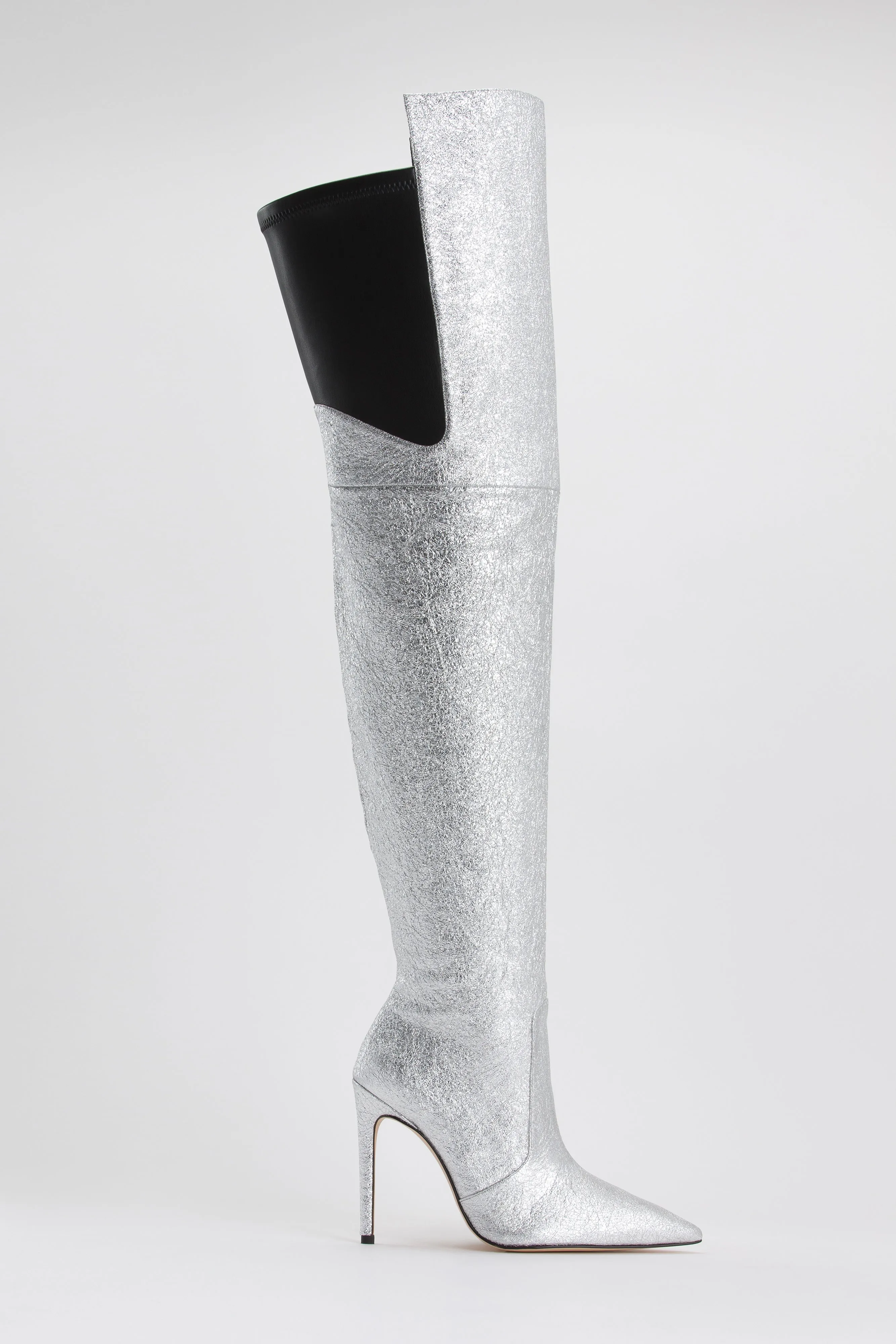 OTK SLOUCH BOOT | SILVER CRACKLE002