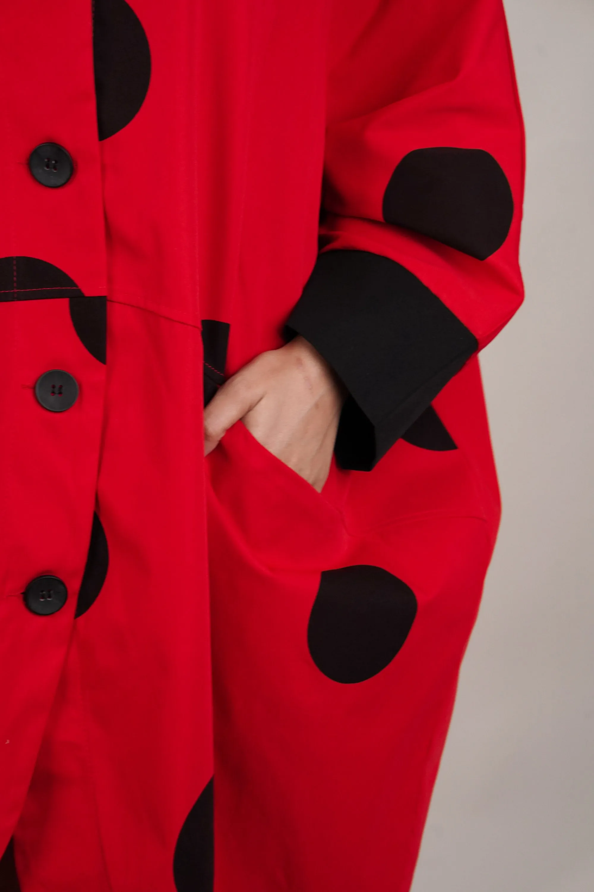 Polka Dot Red Oversized Dress