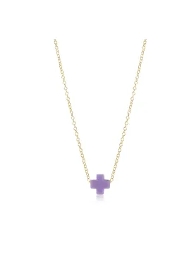 SIGNATURE CROSS NECKLACE - PURPLE