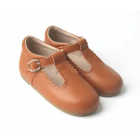 TAN T-BAR SHOES