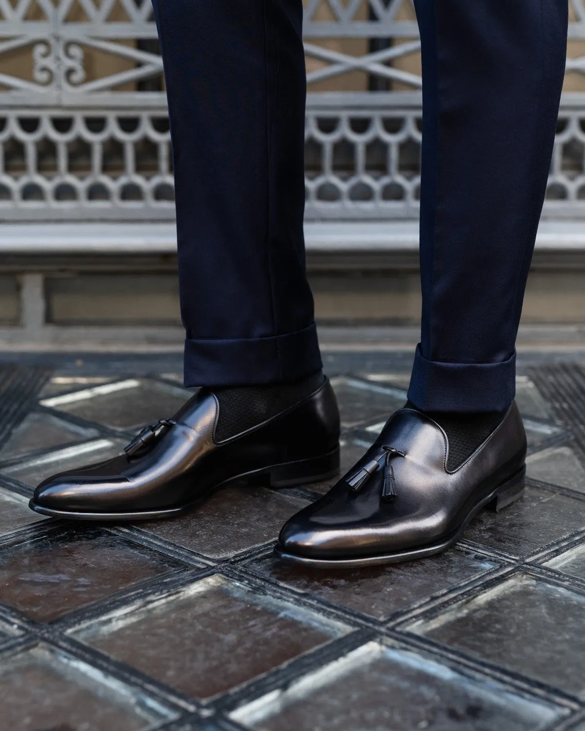 The Chaplin Tassel Loafer - Nero