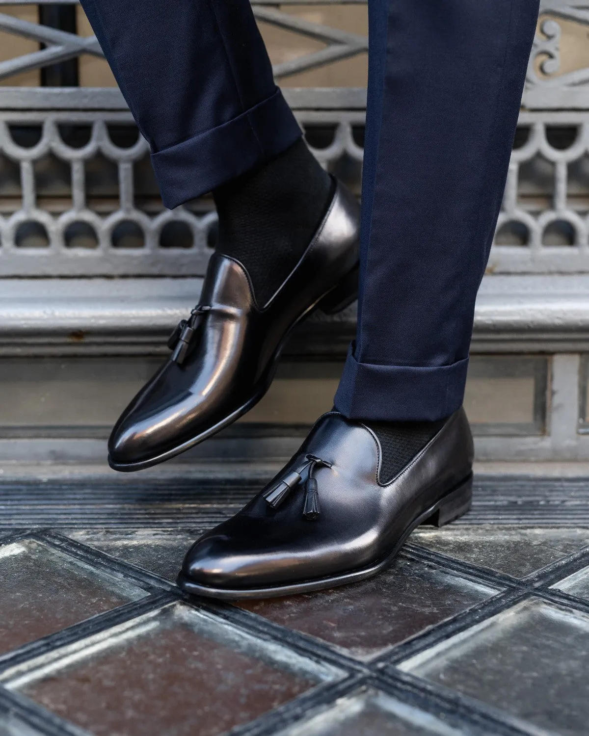 The Chaplin Tassel Loafer - Nero