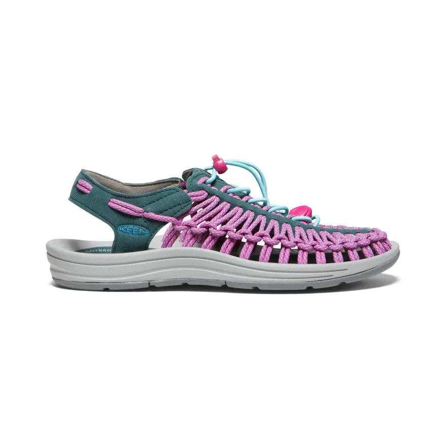 Women's Uneek - Sea Moss/Festival Fuchsia