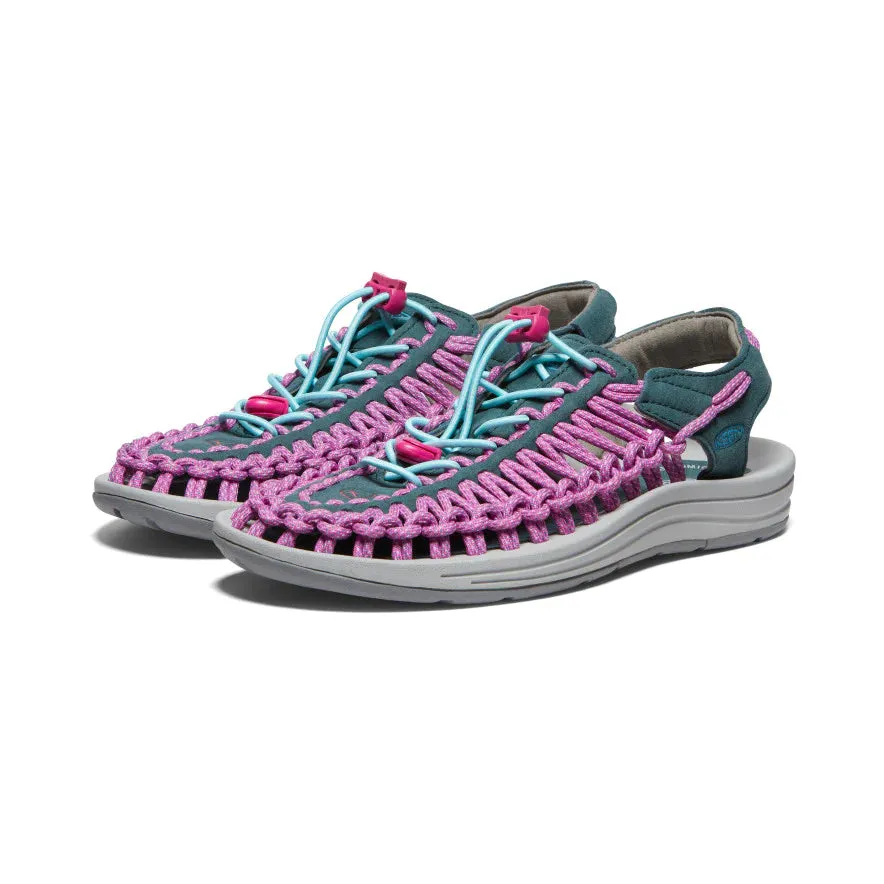 Women's Uneek - Sea Moss/Festival Fuchsia