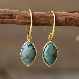 Yiing African Turquoise Drop Earrings